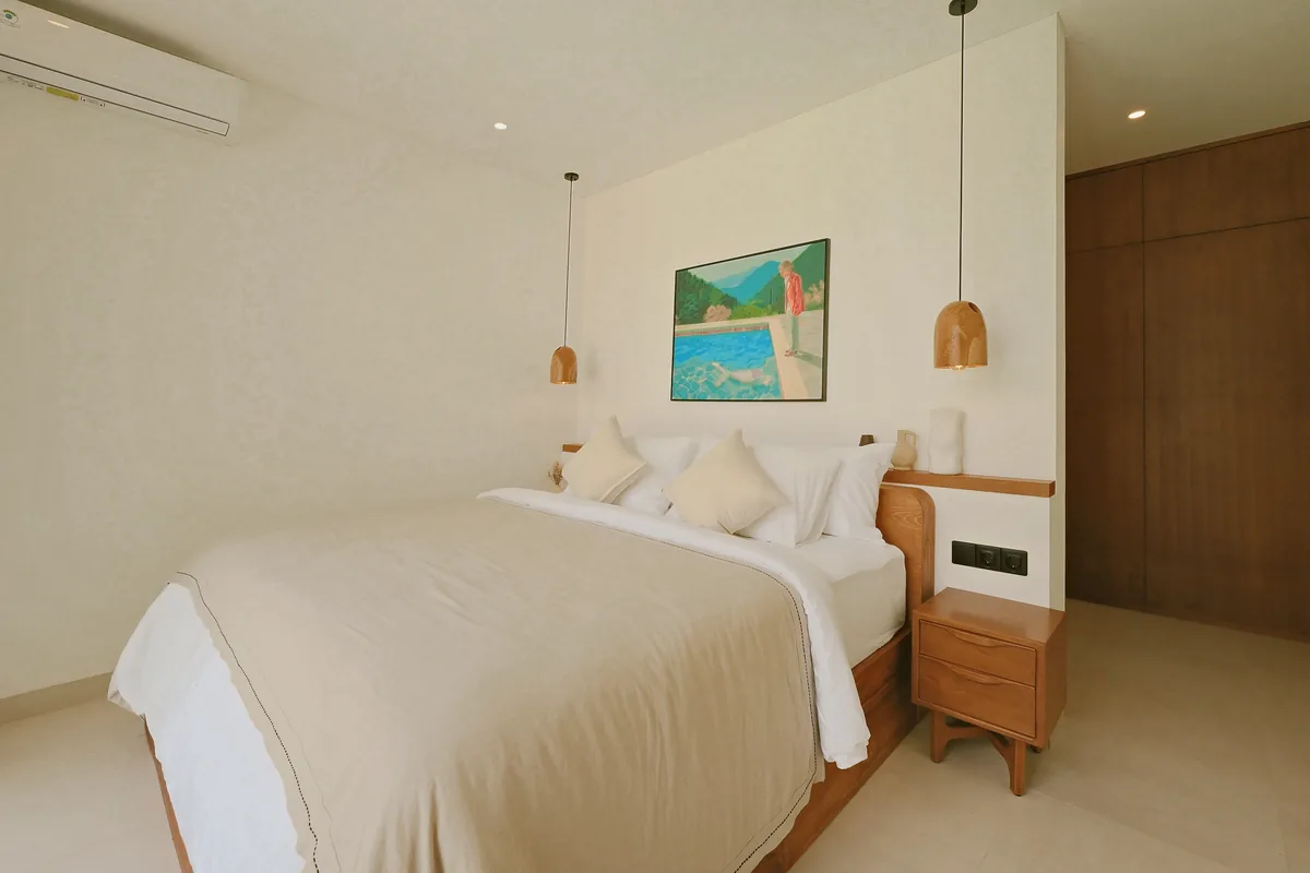Three bedrooms · Garden bedroom