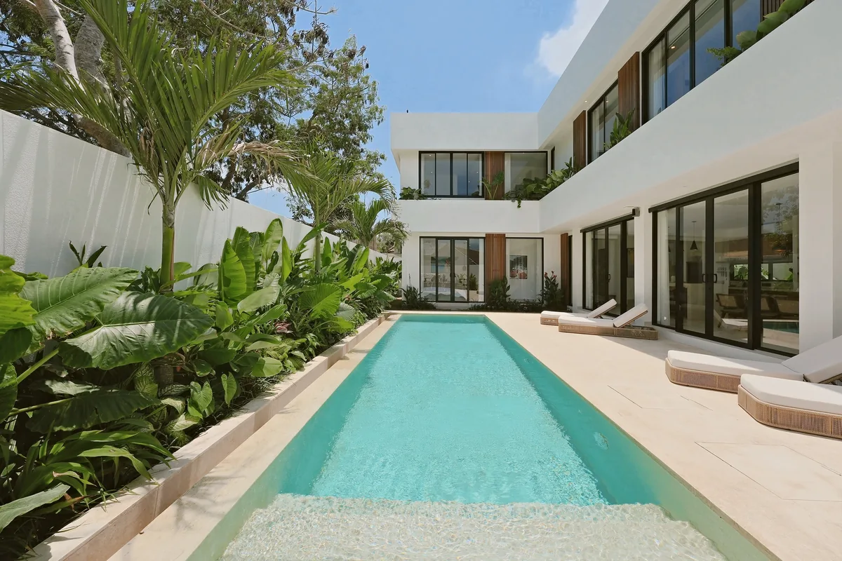 Pool & garden · The private pool